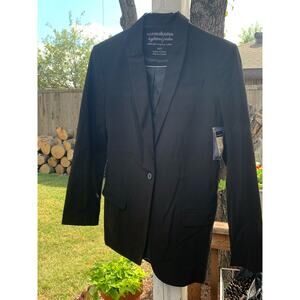 NWOT Norma Kamali Black Boyfriend Jacket - Sz Small